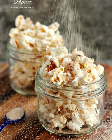 Cinnamon Sugar Popcorn | My special cinnamon sugar mix over top of perfectly buttered fresh popcorn. You are going to love this one!