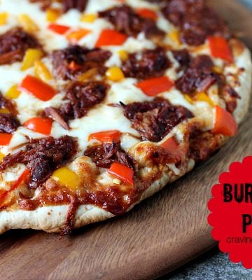 Burnhard Pizza with Pulled Pork, Chipotle and Bell Peppers | This pizza has some serious kick, just the way we like it here.