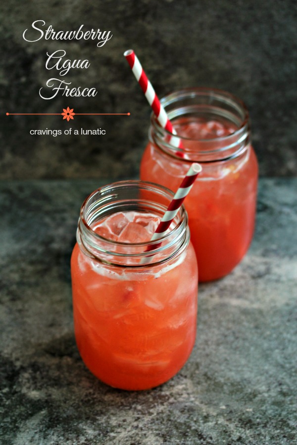 Strawberry Agua Fresca | This simple strawberry agua fresca is the perfect thirst quencher on a hot summer day!