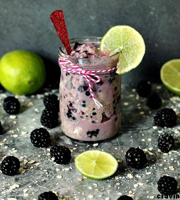 Blackberry Mojito Overnight Oats | Super tasty and easy to make!