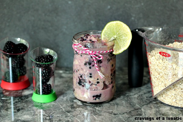 Blackberry Mojito Overnight Oats | Super tasty and easy to make!
