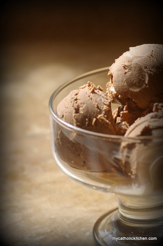 Guinness Chocolate Sour Cream Sherbet from My Catholic Kitchen