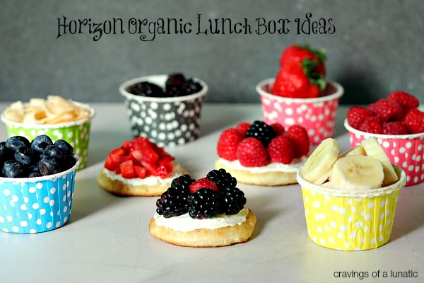 Mini Fruit Pizzas and Lunch Box Ideas for Horizon Organic | Simple to make, and your kids will love them!
