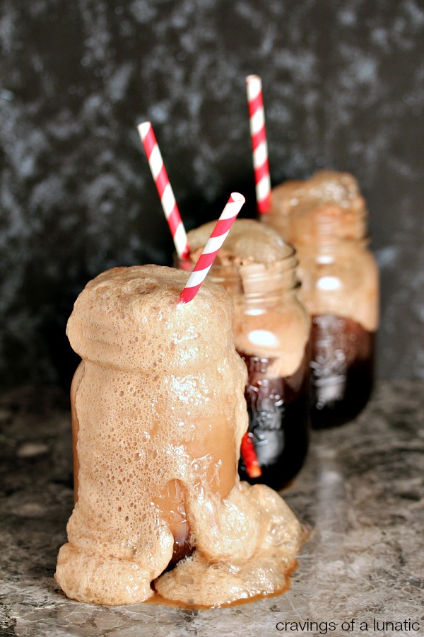 Cherry Cola Floats | Simple to make at home, just a few ingredients and you are sipping summer in a glass!