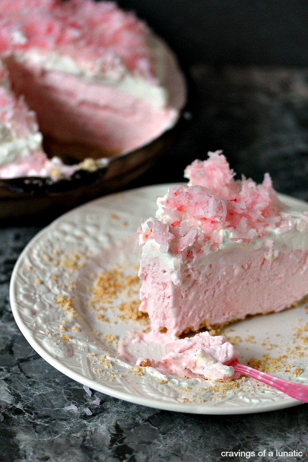 Pink Lemonade Ice Cream Pie | Incredibly easy to make and perfect for parties. If you like Pink this pie is for YOU!