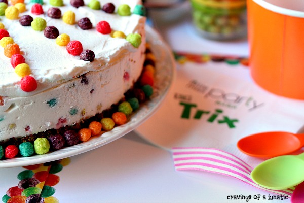 Trix Ice Cream Cake beings served