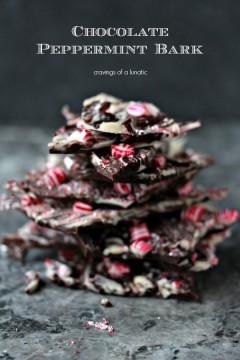 Chocolate Peppermint Bark made quickly and easily. This recipe is perfect to give as a gift for the holidays!