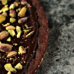 Chocolate Shortbread Wedges with Pistachios