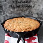 Peanut Butter and Chocolate Skillet Cookie