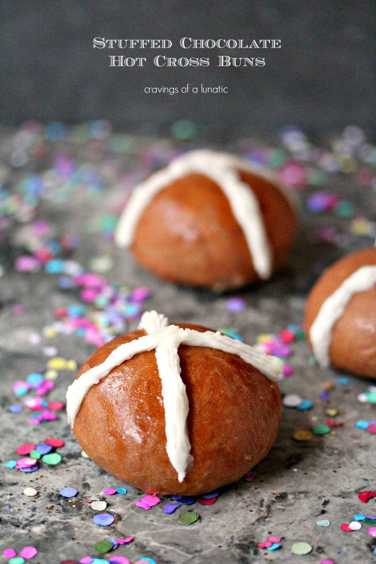 Stuffed Chocolate Hot Cross Buns Stuffed Chocolate Hot Cross Buns