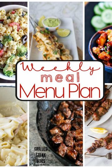 Weekly Meal Plan- Week #1 collage image featuring recipes for this week's menu