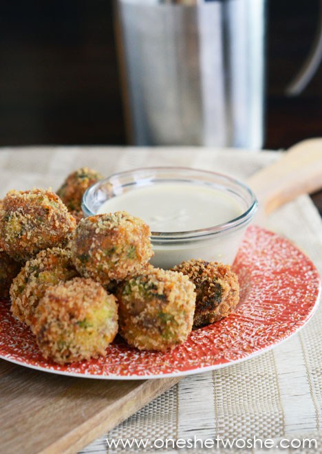 Broccoli Bites with Ranch Dip from 'Or so she says...'