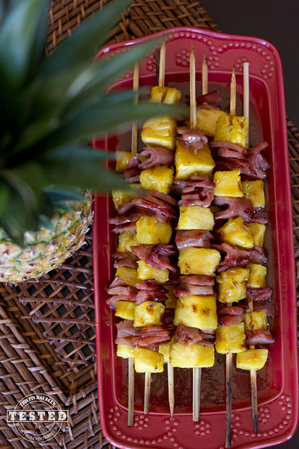 Glazed Ham and Pineapple Kebabs by This Gramma is Fun, featured on cravingsofalunatic.com for Tailgating Time Week 4