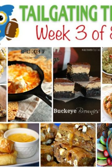Get these 9 sweet and savory tailgating recipes by 9 incredible bloggers! Featured on craviingsofalunatic.com