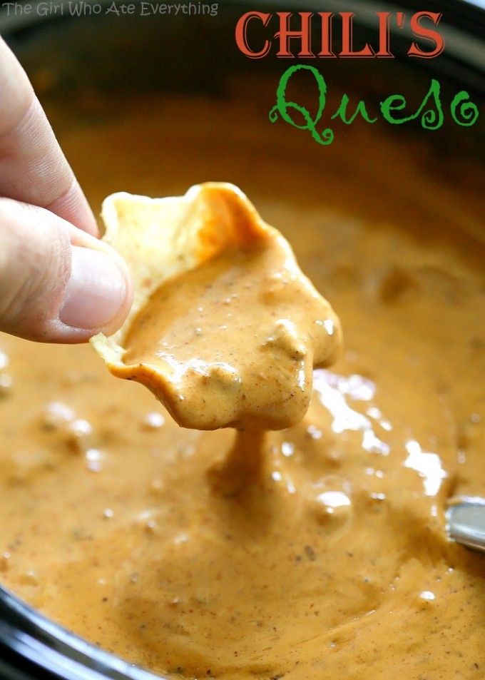 Chili's Queso Recipe by The Girl Who Ate Everything, featured on cravingsofalunatic.com for Tailgating Time Week 7
