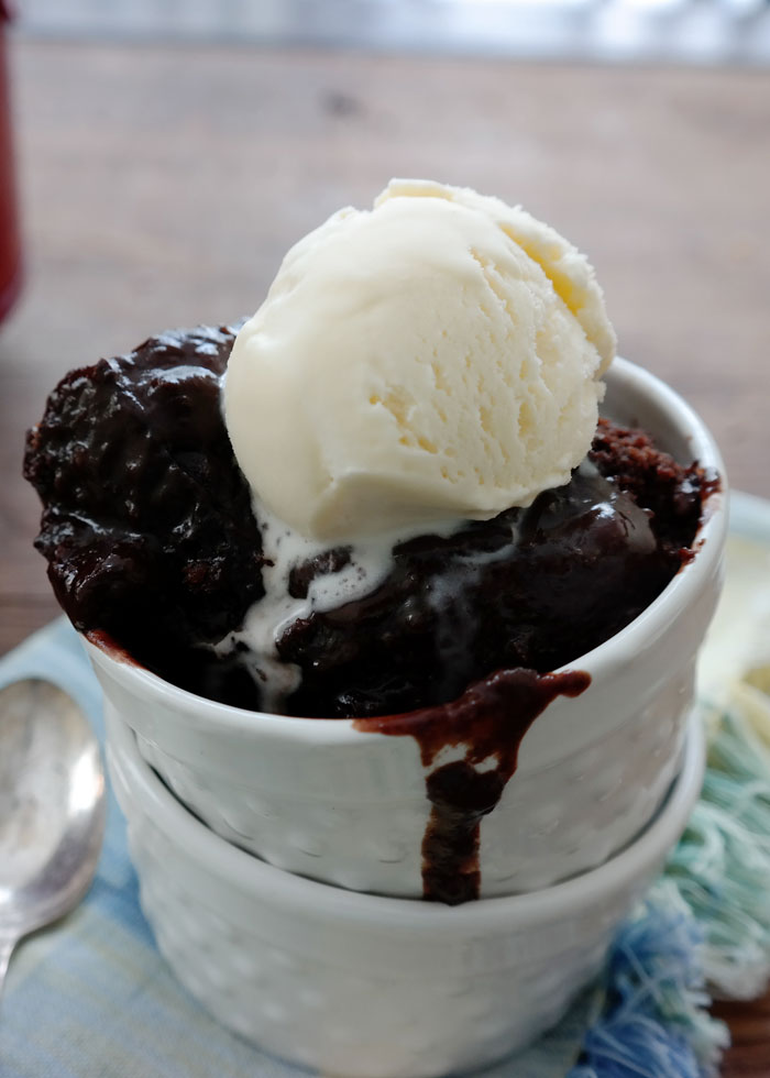 Slow Cooker Molten Lava Cake {Chocolate, Chocolate, and More}