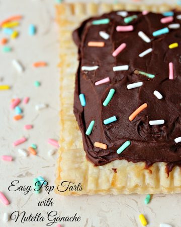 pop tarts filled with chocolate and caramel and topped with nutella ganache