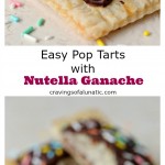 pop tarts covered with nutella ganache and sprinkles