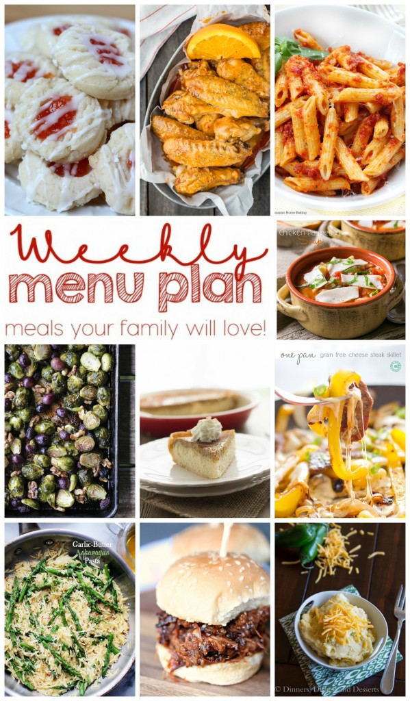 Weekly Meal Plan Week 17 - 10 great bloggers bringing you a full week of recipes including dinner, sides dishes, drinks and desserts!