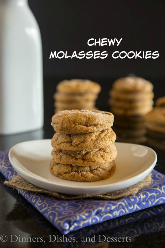 Chewy Molasses Cookies – Dinners, Dishes, and Desserts, featured on cravingsofalunatic.com for our Weekly Meal Plan: Week 21. See more meal planning recipes on the blog. (@CravingsLunatic)