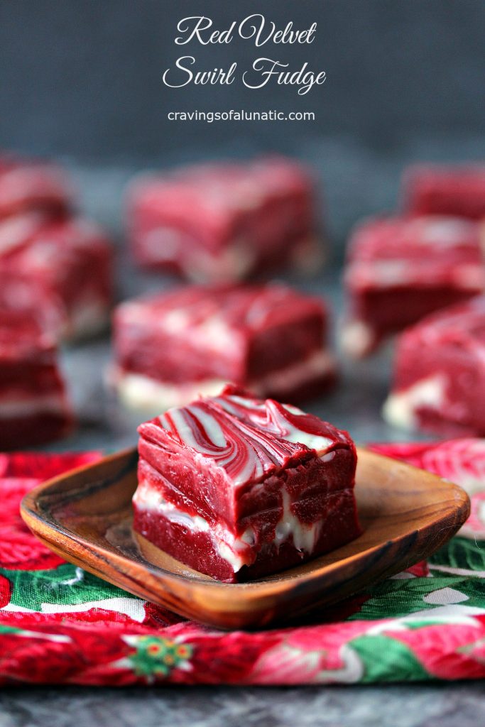 Red Velvet Swirl Fudge from cravingsofalunatic.com- Nothing beats an easy to make fudge recipe during the holidays, especially one that looks so impressive. This might look hard but it's incredibly easy, quick and absolutely delicious! (@CravingsLunatic)