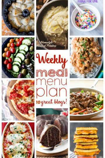 Weekly Meal Plan Week 26 collage graphic