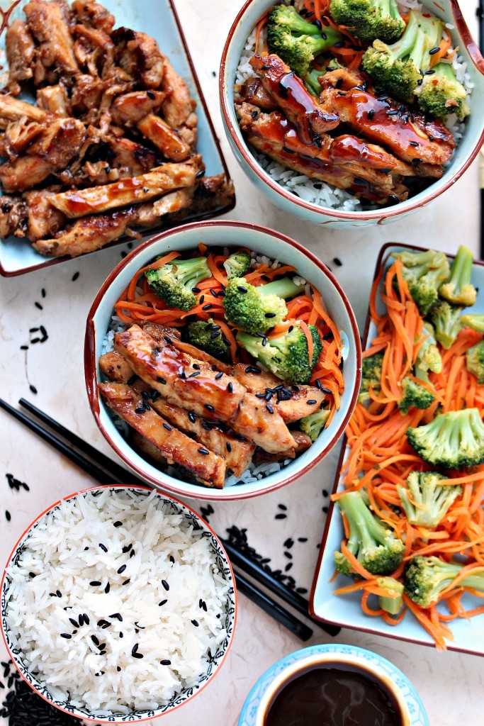 Easy Teriyaki Bowls from cravingsofalunatic.com- This recipe is incredibly quick and easy. It's the perfect way to get more vegetables in your diet without sacrificing taste and creativity. We serve ours over rice, but you can serve it over noodles, bean sprouts, or a fabulous salad. (@CravingsLunatic)
