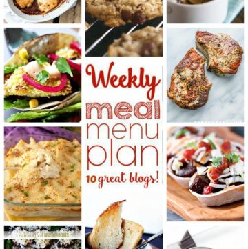 meal plan collage photo featuring various recipe photos
