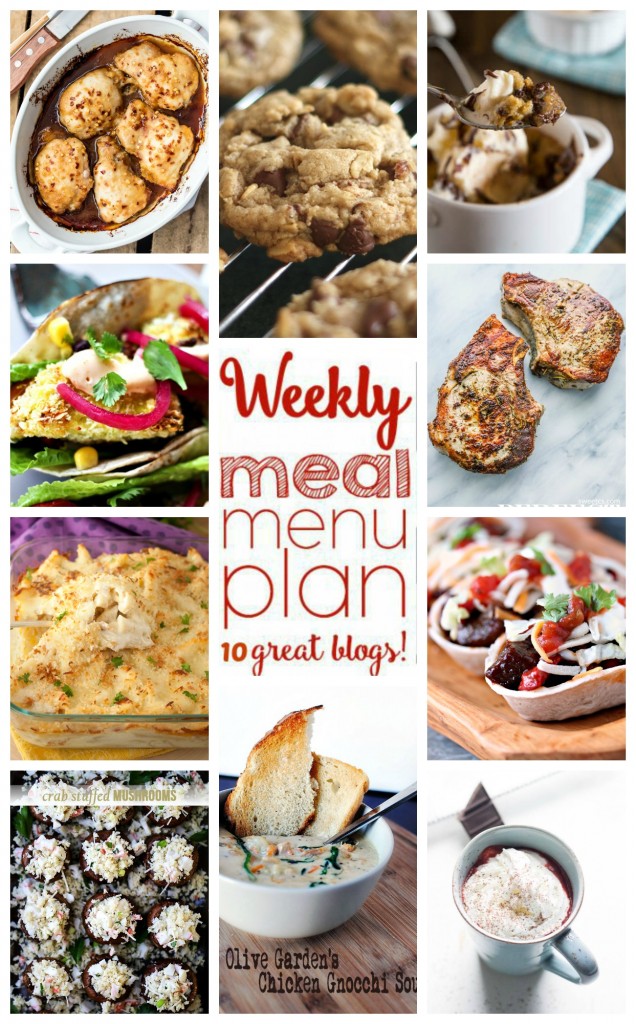 meal plan collage photo featuring various recipe photos