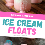 Cherry Limeade Floats served in mason jars