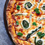 Easy Fiddlehead and Asparagus Pizza