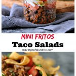 Mini Fritos Taco Salads long collage image