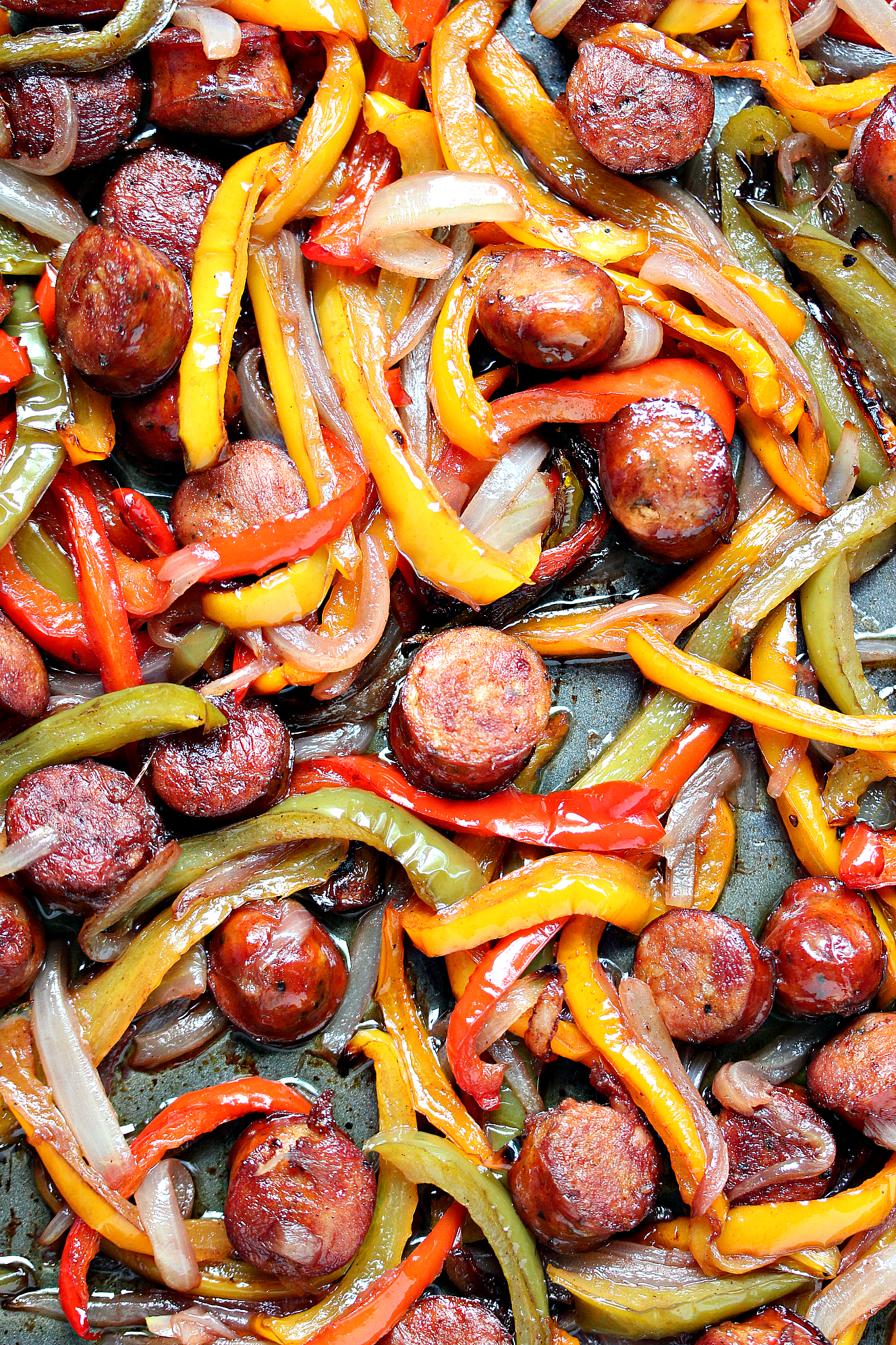 Sheet Pan Sausage and Peppers