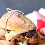 Steak Sandwiches with Caramelized Onions and Provolone Cheese