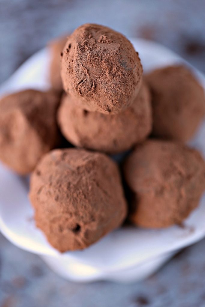 Chocolate Coffee Truffles from cravingsofalunatic.com- These Chocolate Coffee Truffles use dark chocolate and bulletproof coffee for an elevated taste. They are little spheres of chocolate and coffee happiness. Mocha lovers unite.