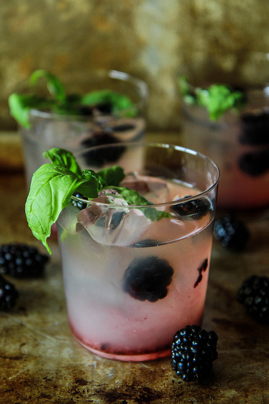 Blackberry Honey Basil Whiskey Lemonade from Heather Christo- featured on The Best Lemonade Recipes by cravingsofalunatic.com- Spend your summer sipping all The Best Lemonade Recipes you can get your hands on. Summer is all about refreshing beverages so make the most of it!