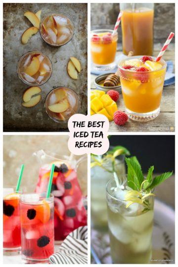 collage image of 4 of the best iced tea recipes on the internet