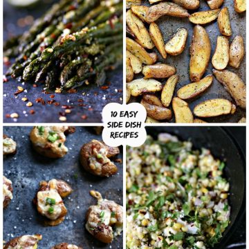 collage image featuring 4 side dish recipes